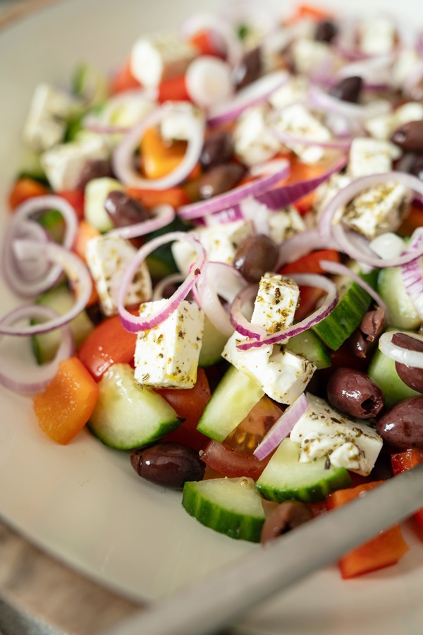 Einfaches Rezept für griechischen Bauernsalat 