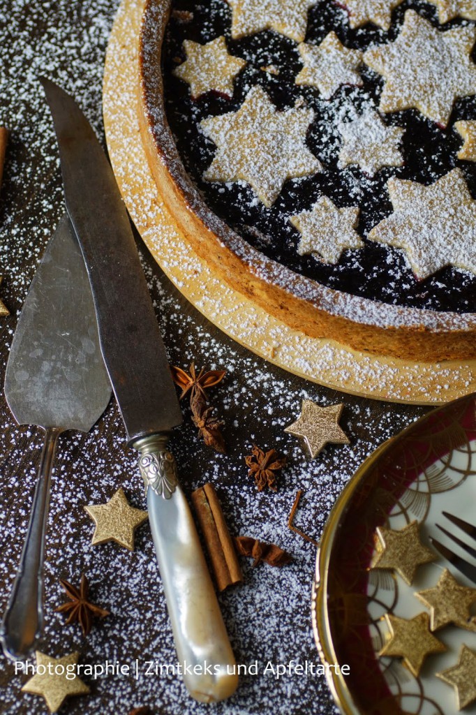 Weihnachtliche Linzer-Torte - Zimtkeks und Apfeltarte