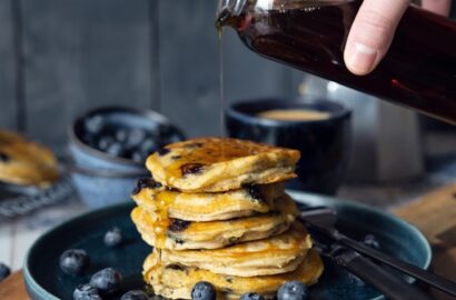 Blaubeer-Pancakes - Blueberry Pancakes einfaches Rezept