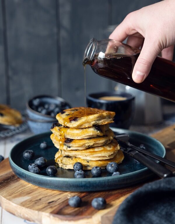 Blaubeer-Pancakes - Blueberry Pancakes einfaches Rezept