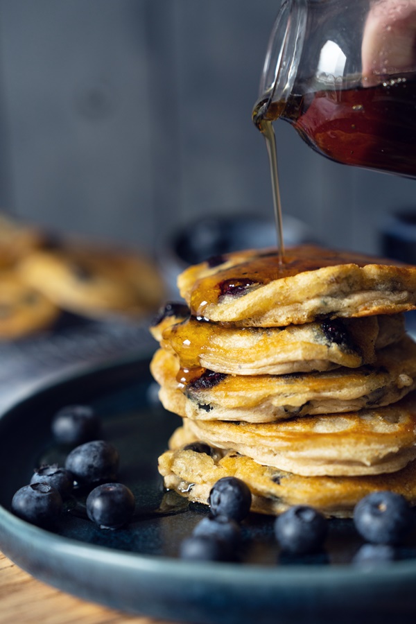 Klassische Blueberry-Pancakes - Heidelbeer-Pancakes - leckeres Rezept