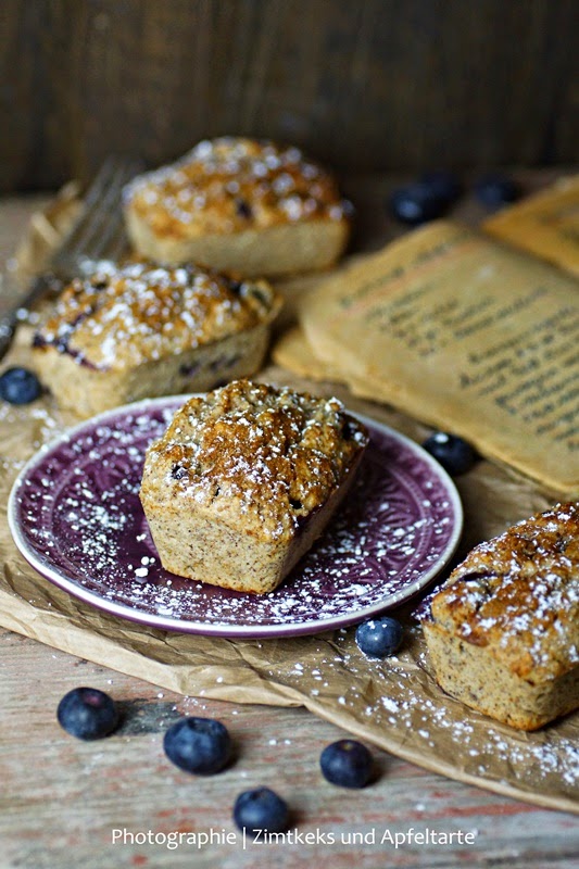 BlaubeerMandelJoghurtMuffins gesund und schnell gebacken