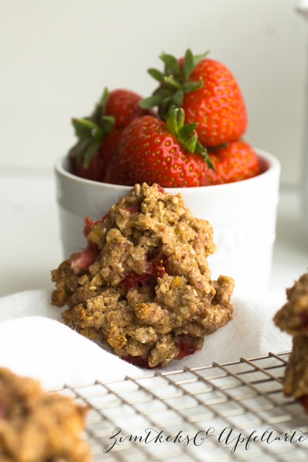 Gesunde Erdbeer-Cookies vegan gelingsicheres und einfaches Rezept 