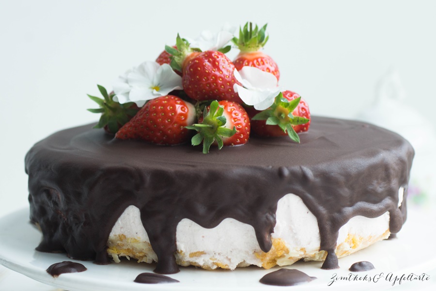 Erdbeer Ricotta Torte einfach Schokolade ohne backen