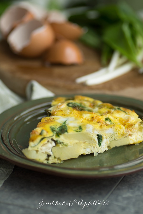 Einfach und lecker. Bärlauch-Spinat-Frittata 