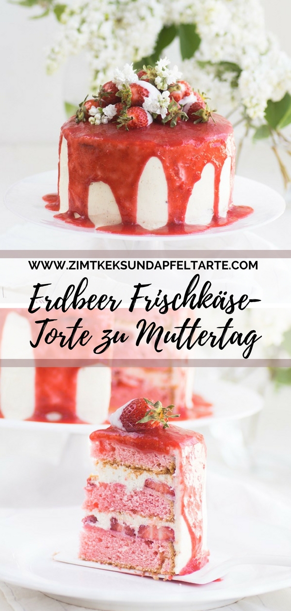 Tolles Rezept für Erdbeer-Frischkäse-Torte zu Muttertag