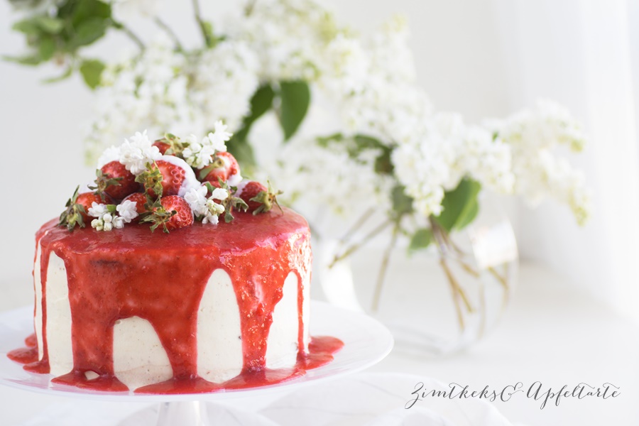 Rezept für Erdbeer-Frischkäse-Torte zu Muttertag 