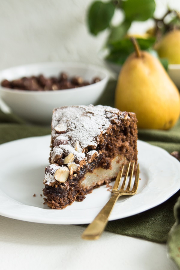 Glutenfreier Birnen-Schokoladenkuchen - einfach und lecker