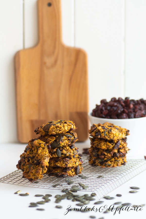Einfaches und schnelles Rezept für Canberry-Kürbis-Cookies 