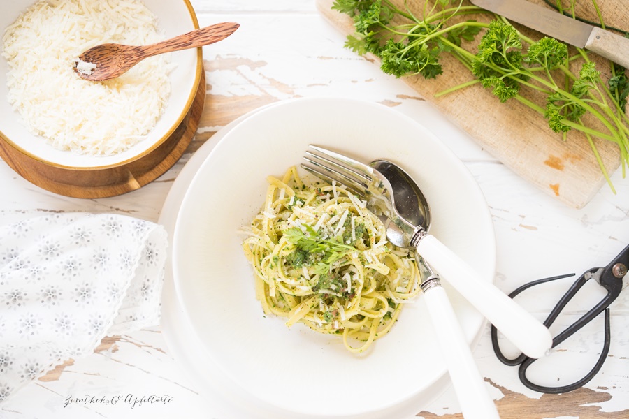 Rezept Frankfurter Grüne Soße Spaghetti Carbonara - schnell und lecker