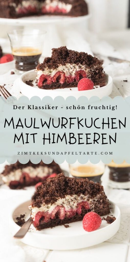 Einfaches und leckeres Rezept für den Klassiker Maulwurfkuchen - köstlich fruchtig mit Himbeeren. 