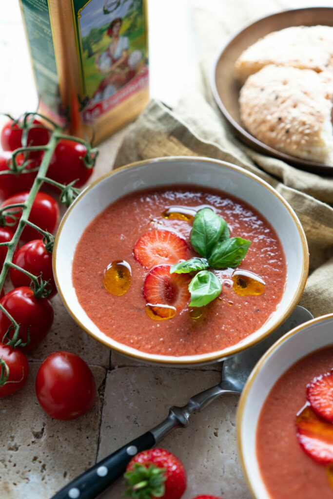 Rezept für Erdbeer-Gazpacho - fruchtig und lecker