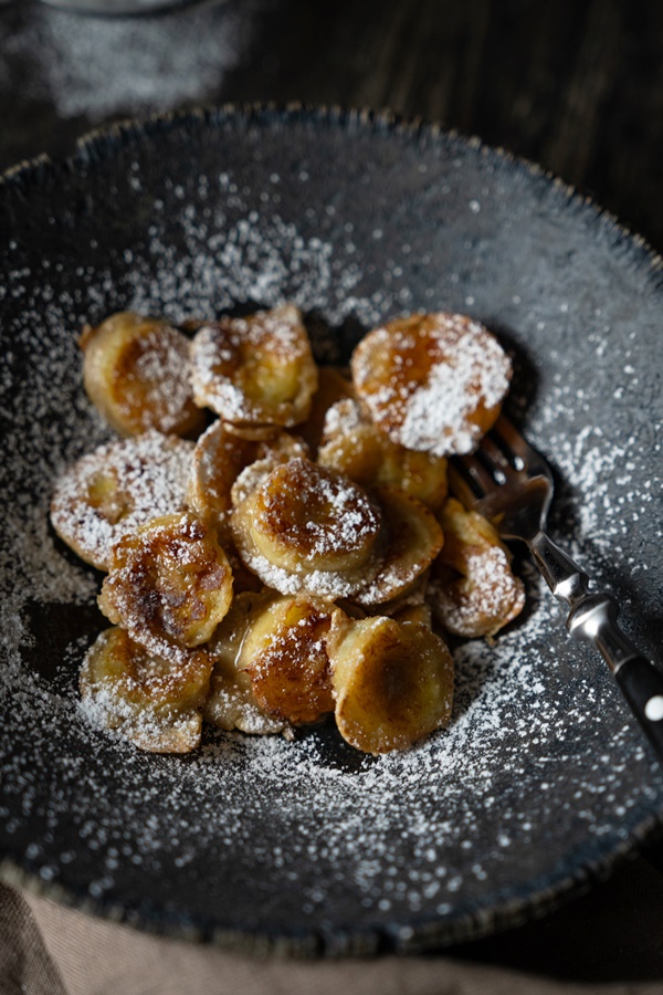 Rezept für einfaches und schnelle Mini Bananen Pancakes