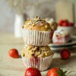 Leckere, zuckerfreie Erdbeer-Muffins / Frühstücksmuffins