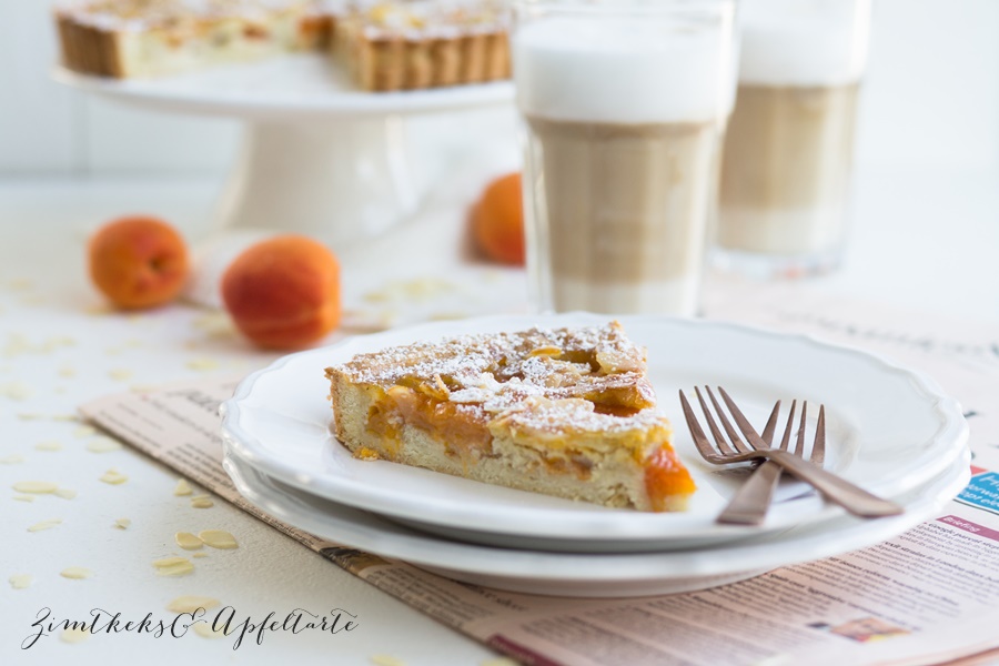 Einfaches Rezept f&uuml;r eine Aprikosentarte mit Mandelcreme