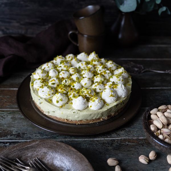 Cremiger no bake Pistazien Cheesecake