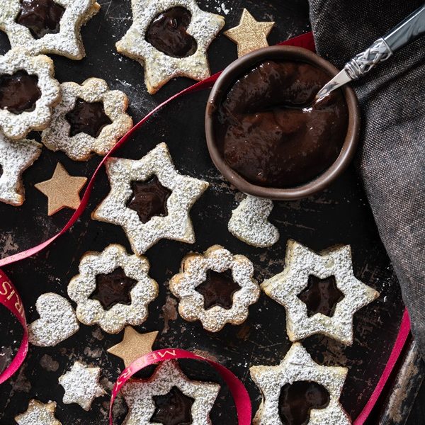 Linzer Plätzchen - Spitzbuben - mit Mohn und Pflaumenmus