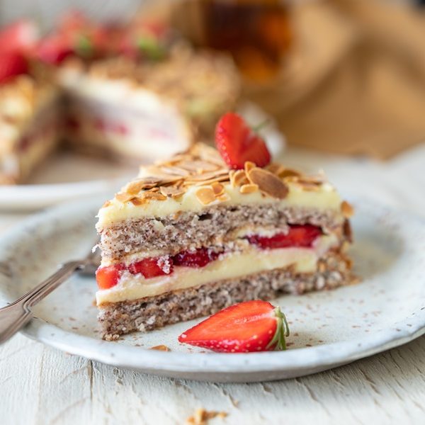 Einfaches, gelingsicheres Rezept für eine schwedische Mandeltarte - glutenfrei!