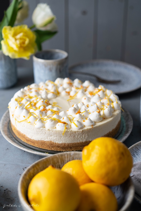 No-Bake Cheesecake mit Zitronen - Lemon-Cheesecake