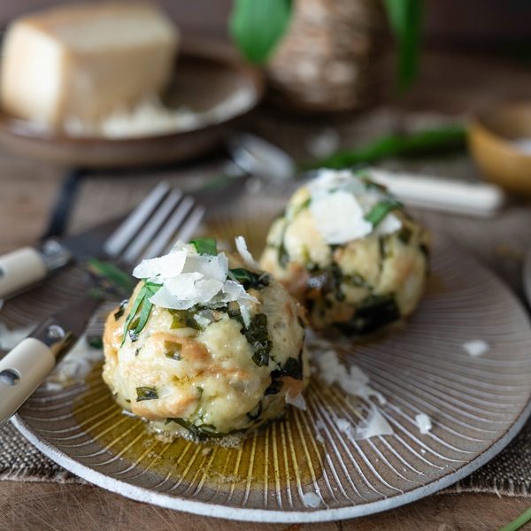 Rezept für Bärlauch-Knödel mit Bergkäse