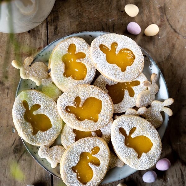 Zitronenkekse - Plätzchen mit Lemon Curd