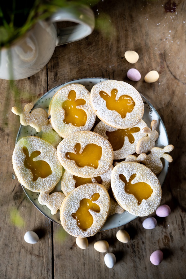 Zitronenkekse - Plätzchen mit Lemon Curd