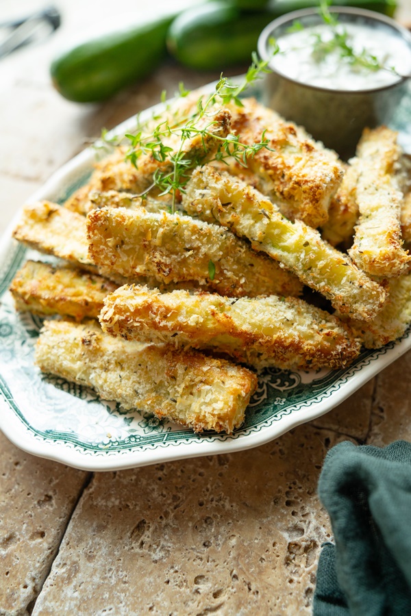 Rezept für Low Carb Zucchini-Pommes