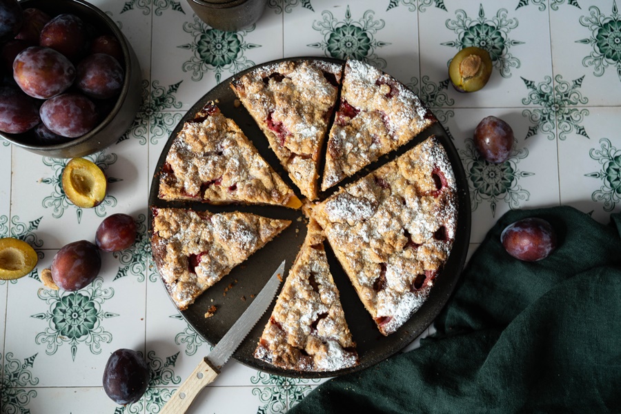 Einfaches Rezept für Zwetschgenkuchen mit Streuseln