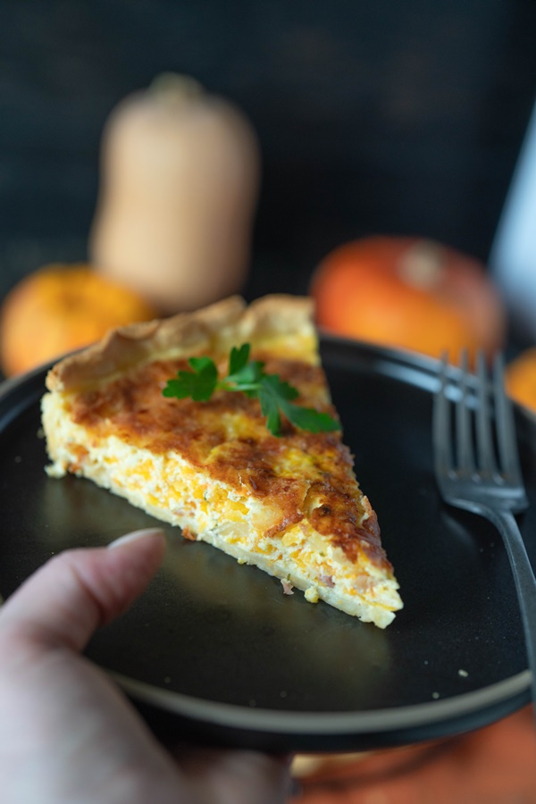 Einfaches Rezept für Kürbis-Quiche