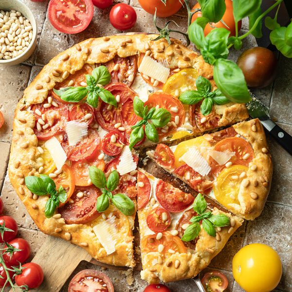 Tomaten-Galette mit Parmesan