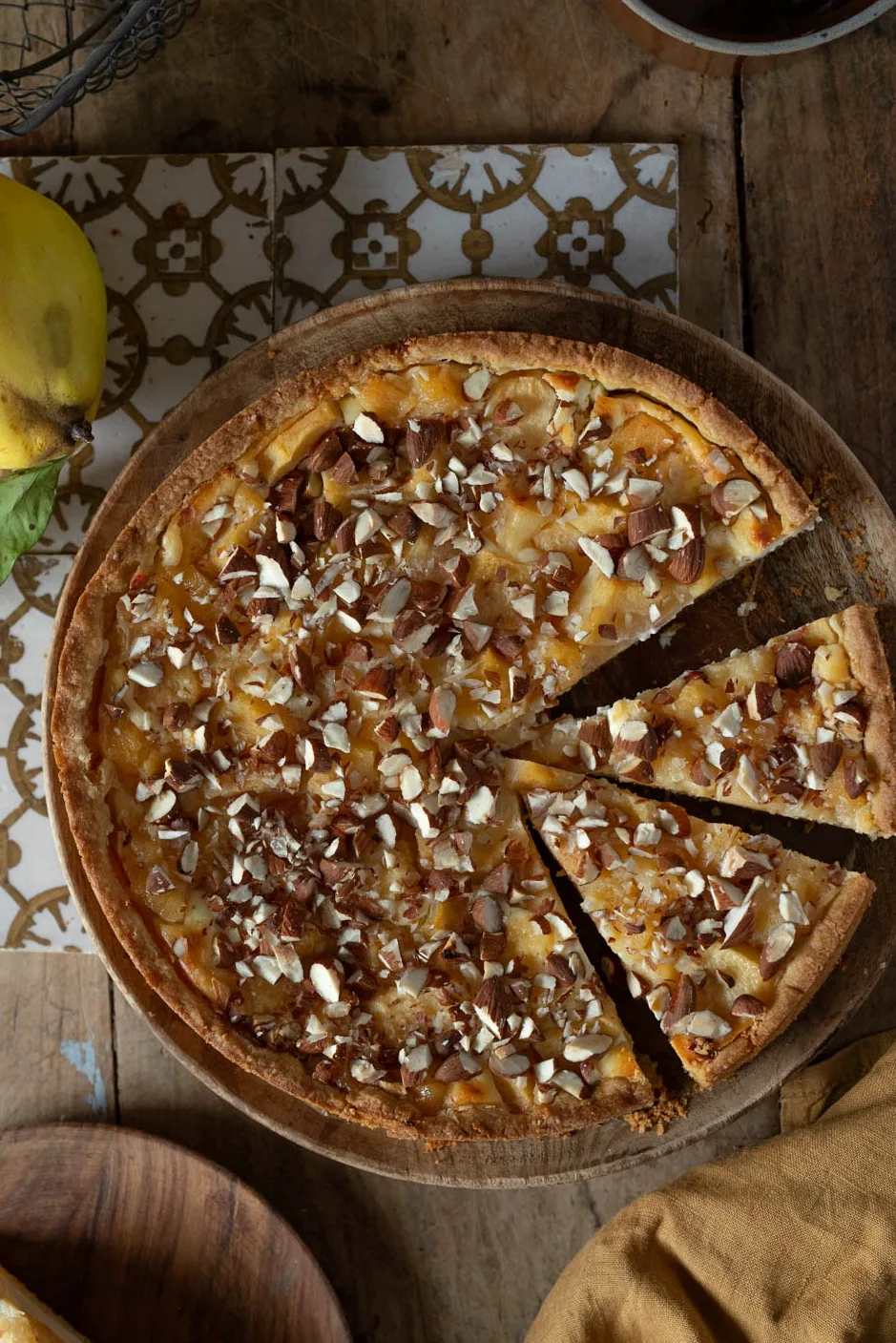 Rezept K&auml;sekuchen mit Quitten